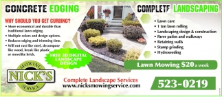 Concrete Edging, Complete Landscaping