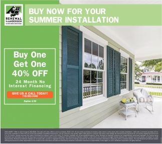 Buy Now For Your Summer-Installation