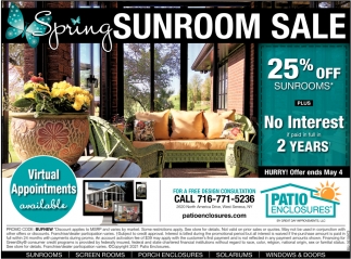 Spring Sunroom Sale