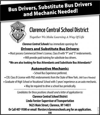 Drivers and Substitute Bus Driver