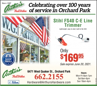 Celebrating Over 100 Years of Service in Orchard Park