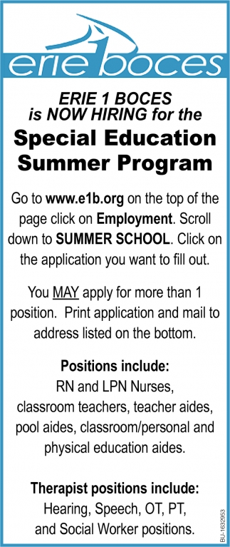 Special Education Summer Program