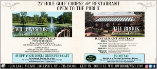 Golf Specials & Restaurant Specials