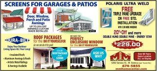 Screens For Garages & Patios
