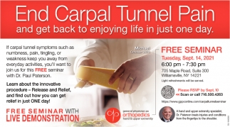 End Carpal Tunnel Pain