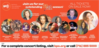 Join Us For Our Outstanding 21/22 Season!