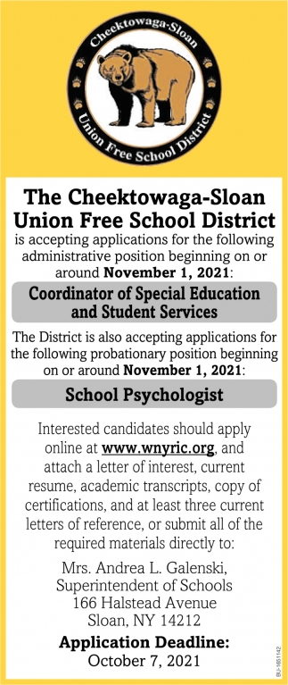 Coordinator of Special Education and Student Services