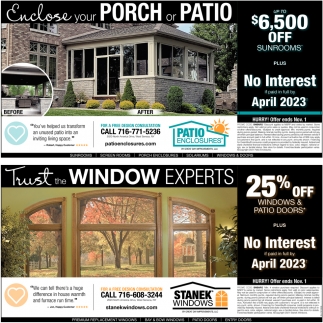 Enclose Your Porch or Patio, Trust The Window Experts
