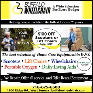 $100 OFF Scooters or Lift Chairs