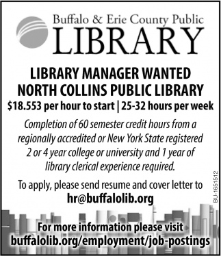 Library Manager Wanted