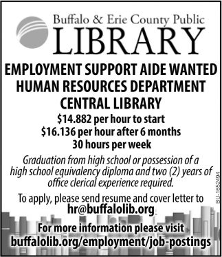Employment Support Aide Wanted