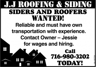 Siders and Roofers Wanted!