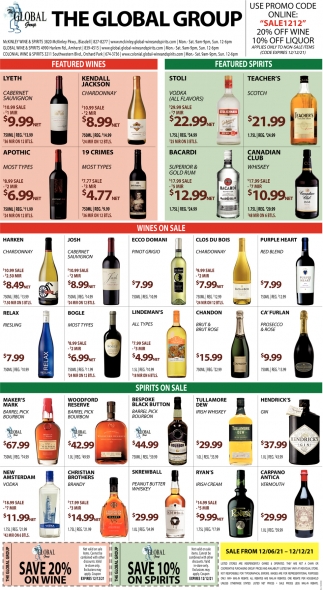 Featured Wines & Featured Spirits