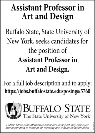 Assistant Professor in Art and Design
