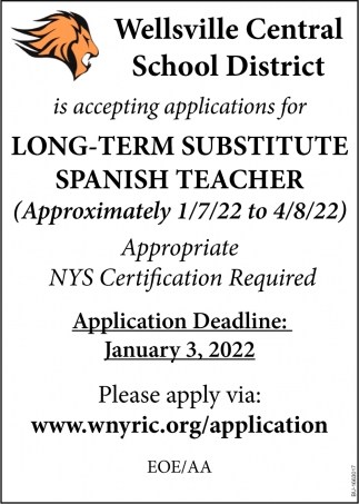 Long-Term Substitute Spanish Teacher