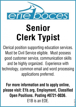 Senior Clerk Typist