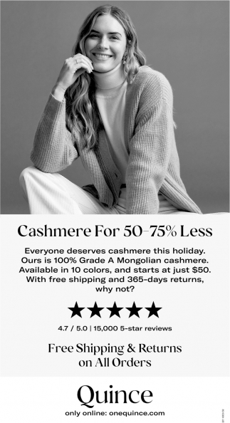 Cashmere for 50-75% Less