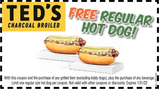 Free Regular Hot Dog!