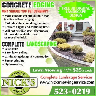 Concrete Edging & Complete Landscaping