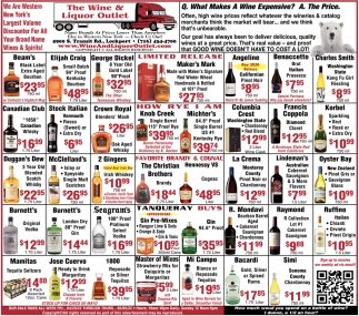 We Are Western New York's Largest Volume Disscounter For All Your Brand Name Wines & Spirits!