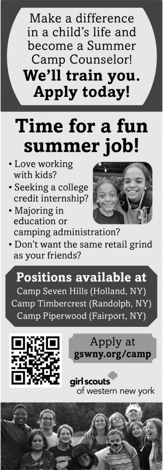 Make A Difference In A Child's Life and Become a Summer Camp Counselor!