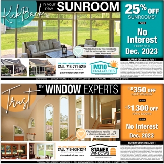 Sunroom Sale, Window Experts