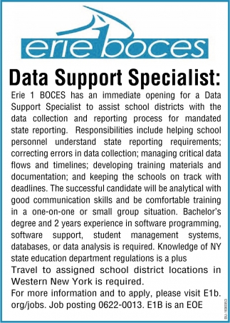 Data Support Specialist Job