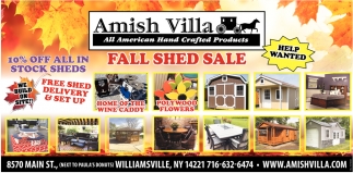 Fall Shed Sale