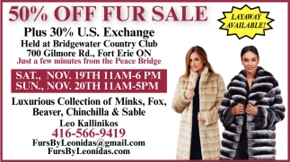 50% Off Fur Sale