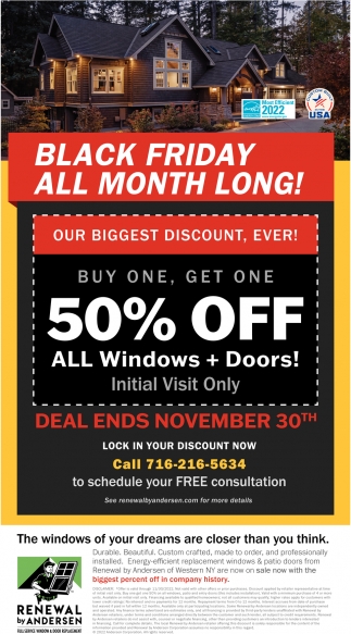 Black Friday All Month Long!