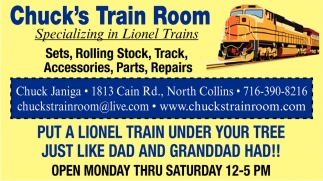 Specializing in Lionel Trains