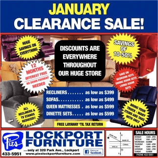 January Clearance Sale!