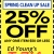 Spring Clean Up Sale 25% OFF