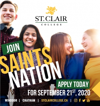 Join Saints Nation, St. Clair College, Chatham, ON