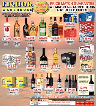 Price Match Guarantee Liquor Warehouse Cold Lake Ab