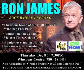 Back Where I Belong, Ron James (December 8, 2022), Edmonton, AB