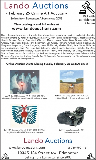 Online Art Auction, Lando Auctions, Edmonton, AB