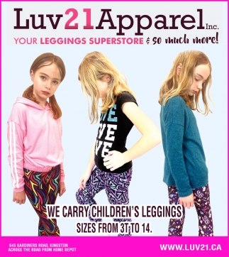 We Carry Children's Leggings, Luv21 Apparel Inc., Kingston, ON