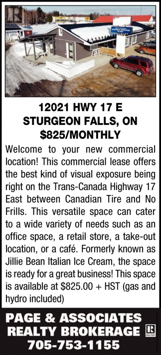 12021 Hwy 17 E, Page & Associates Realty Brokerage, West Nipissing, ON