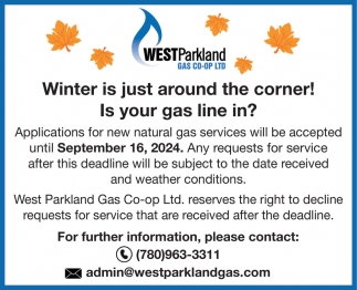 WestParkland Gas Co-Op LTD