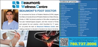 Beaumont s Foot Doctor Beaumont Wellness Centre Beaumont AB