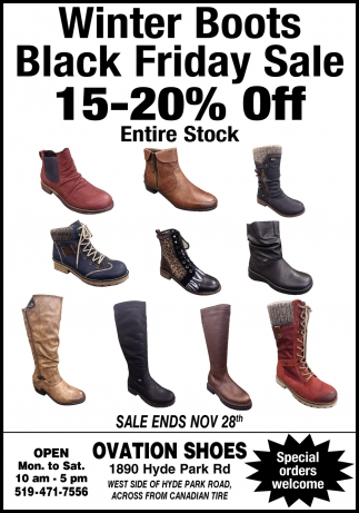 Winter Boots Black Friday Sale, Ovation 