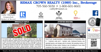 Broker Of Record Re Max Crown Realty Inc Cathy