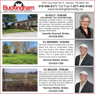 46 Holly, Buckingham Realty (Windsor) Ltd., Windsor, ON