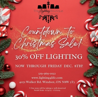 30 Off Storewide The Lighting Boutique Windsor ON