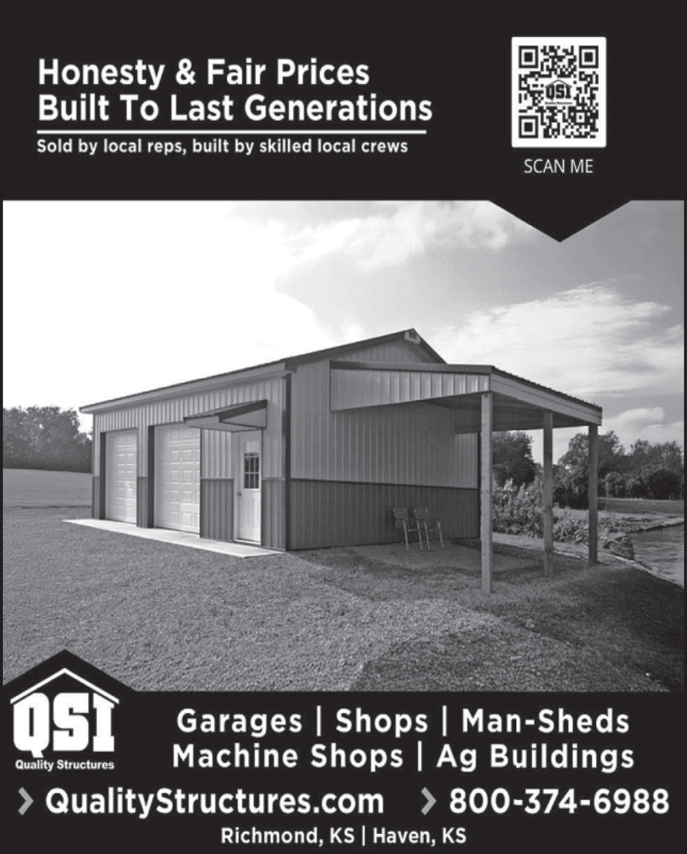 Honest & Fair Prices to Last Generations, QSI Quality Structures, Richmond, KS