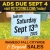Join us Saturday Sept 13th,  2025 