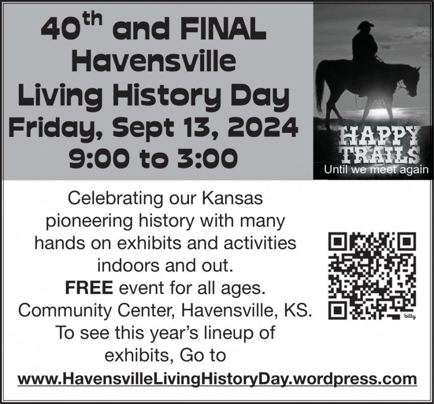 Havensville Living History Day (Friday, Sept 13, 2024)