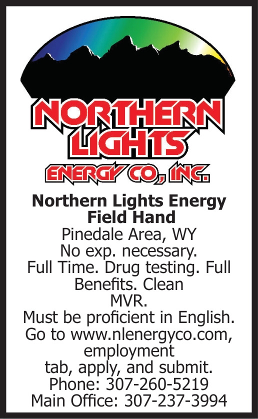 Field Hand, Northern Lights Energy Co, Inc.