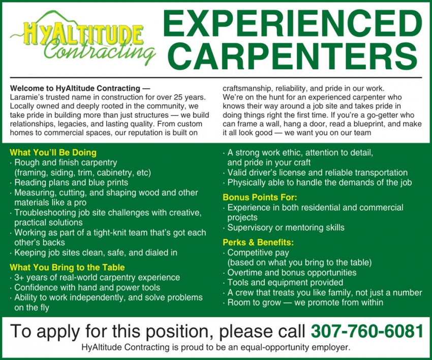 Hyaltitude Contracting